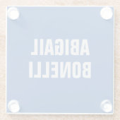 Scherpe gewaagde aangepaste uitstekende minimalist glazen onderzetter (Achterkant)