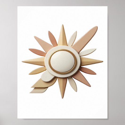 Scherpe Goud ABSTRACTE KUNST Grafisch ontwerp Poster (Voorkant)