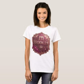 Scherpe Goud BROOKLYN Slogan T-shirt (Voorkant volledig)