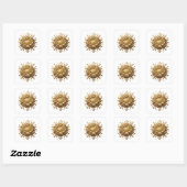 Scherpe Goud GOLDEN SPHERE Decal Ontwerp Vierkante Sticker (Vel)