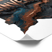 Scherpe Goud HERUITGEVONDEN Draagbare Kunst Poster (Hoek)