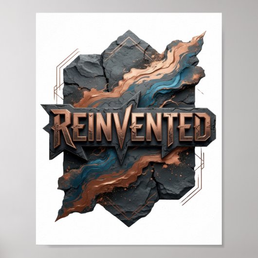 Scherpe Goud HERUITGEVONDEN Draagbare Kunst Poster (Voorkant)