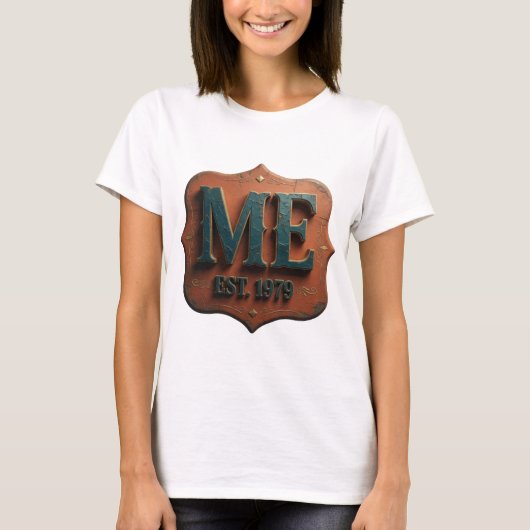 Scherpe Goud ME EST 1979 Design T-shirt (Voorkant)