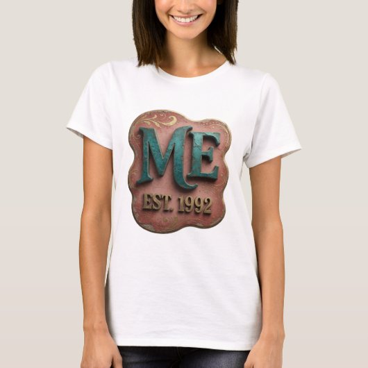 Scherpe Goud ME EST 1992 Moderne Design T-shirt (Voorkant)