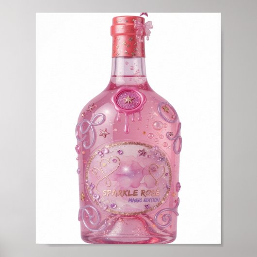 Scherpe Goud SPARKLE ROSE MAGIC EDITIE Poster (Voorkant)