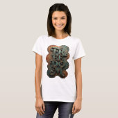 Scherpe Gouden FREEDOM Slogan T-shirt (Voorkant volledig)