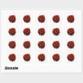 Scherpe Gouden RODE ROZEN EN GLAS BUBBELS Sticker (Vel)