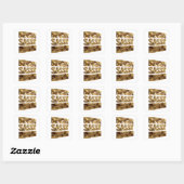 Scherpe Gouden SASSY Cadeausticker Vierkante Sticker (Vel)