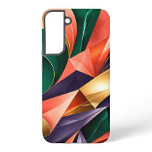 Scherpe Groene Goud Abstracte Geometrische Kristal