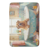 Scherpe hond badtijd Mooie badkamer decoratie Badmat (Voorkant Verticaal)