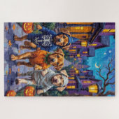 Scherpe Honden Trick-or-Treating Halloween Kostuum Legpuzzel (Horizontaal)