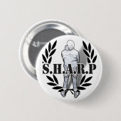 scherpe huidplooi ronde button 5,7 cm (Voorkant /achterkant)