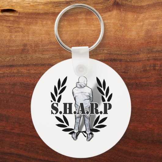 scherpe huidplooi sleutelhanger (Voorkant)