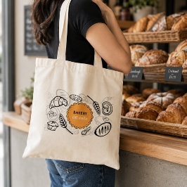 Scherpe Illustraties van Brood Bakkerij Tote Bag