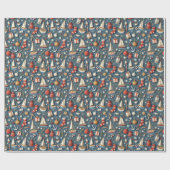 Scherpe kerstcadeauverpakkings papier (Vlak)