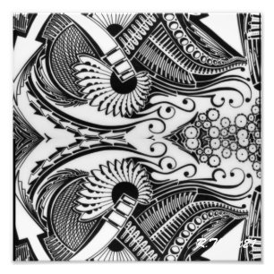 scherpe kunst "Directie" authentieke Design van de Foto Afdruk