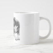 Scherpe lucht, stabiele blik grote koffiekop (Rechts)