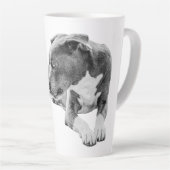 Scherpe lucht, stabiele blik latte mok (Rechterhoek)