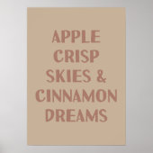 Scherpe lucht van Apple & kaneeldromen Poster (Voorkant)