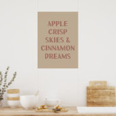 Scherpe lucht van Apple & kaneeldromen Poster (Keuken)