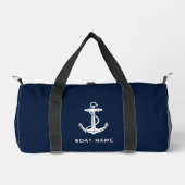 Scherpe Marine Blau Bootnaam Aangepaste Cruise Plunjezak (Voorkant)