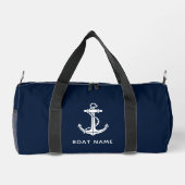 Scherpe Marine Blau Bootnaam Aangepaste Cruise Plunjezak (Achterkant)