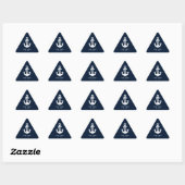 Scherpe marine blauwe bootnaam sticker (Vel)