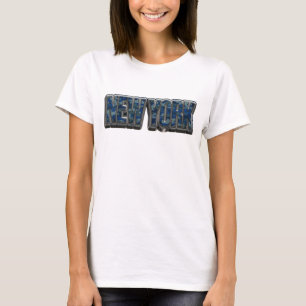 Scherpe marine NEW YORK Slogan T-shirt