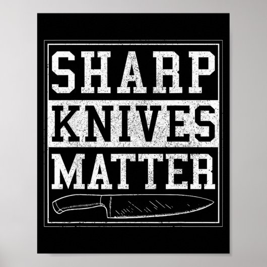 Scherpe messen - Grappig kookshirt voor chefs Poster (Voorkant)