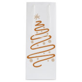 Scherpe Minimalistische Kerstboom Doodle Cadeautas (Voorkant)