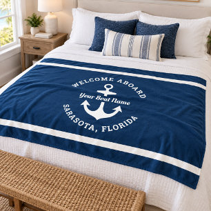 Scherpe Naamse Anker Boot Naam Fleece Deken