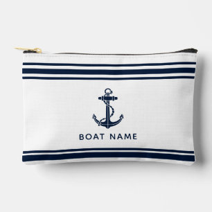 Scherpe Navy Blauwe Anker Boot Naam Op Maat Etui