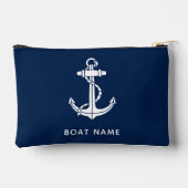 Scherpe Navy Blauwe Bootnaam Aangepaste Swag Etui (Achterkant)