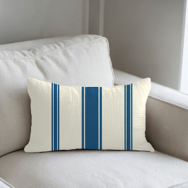 Scherpe Navy Blauwe Streep Kussen