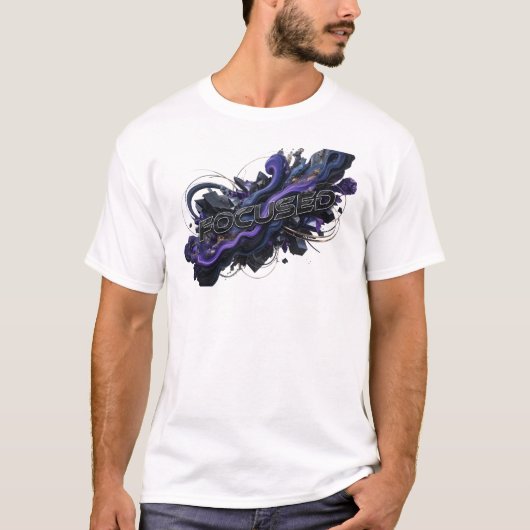 Scherpe Navy FOCUSED T-shirt (Voorkant)