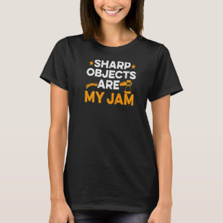 Scherpe objecten zijn mijn jam quote voor een bijl t-shirt