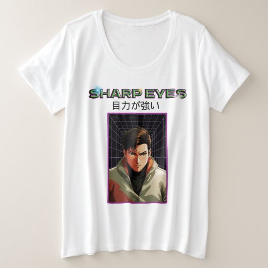 Scherpe Ogen Grote Maat T-shirt (Design voorkant)