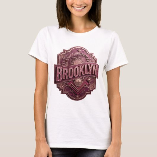 Scherpe Paarse BROOKLYN Shirt Ontwerp (Voorkant)