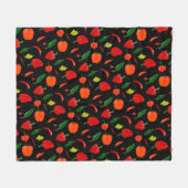 Scherpe Pepers Patroon Worpdeken Fleece Deken (Voorkant (Horizontaal))
