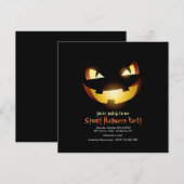 Scherpe Pompoen Halloween Uitnodiging (Voorkant / Achterkant)