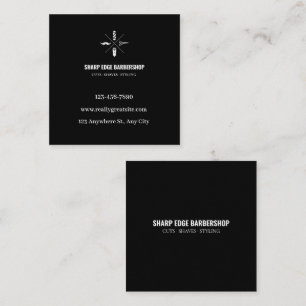 Scherpe Rand Barbershop Vierkante Contactkaart Visitekaartje