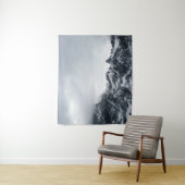 Scherpe randen van bergen en zachte wolken wandkleed (In situ)