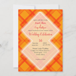 Scherpe rode en oranje controlepatronen kaart