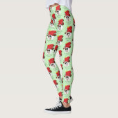 Scherpe Rode Kerst Calico Kitten Vakantie Leggings (Links)