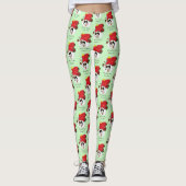 Scherpe Rode Kerst Calico Kitten Vakantie Leggings (Voorkant)