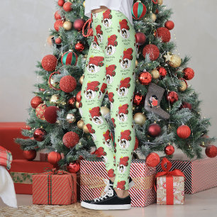 Scherpe Rode Kerst Calico Kitten Vakantie Leggings