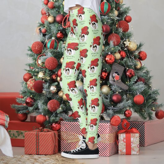 Scherpe Rode Kerst Calico Kitten Vakantie Leggings