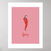 Scherpe Rode Peper Poster (Voorkant)