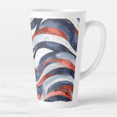 Scherpe Rood Wit Blauw Latte Mok (Rechts)