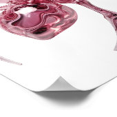 Scherpe Roze GLASSPIN Design Poster (Hoek)
